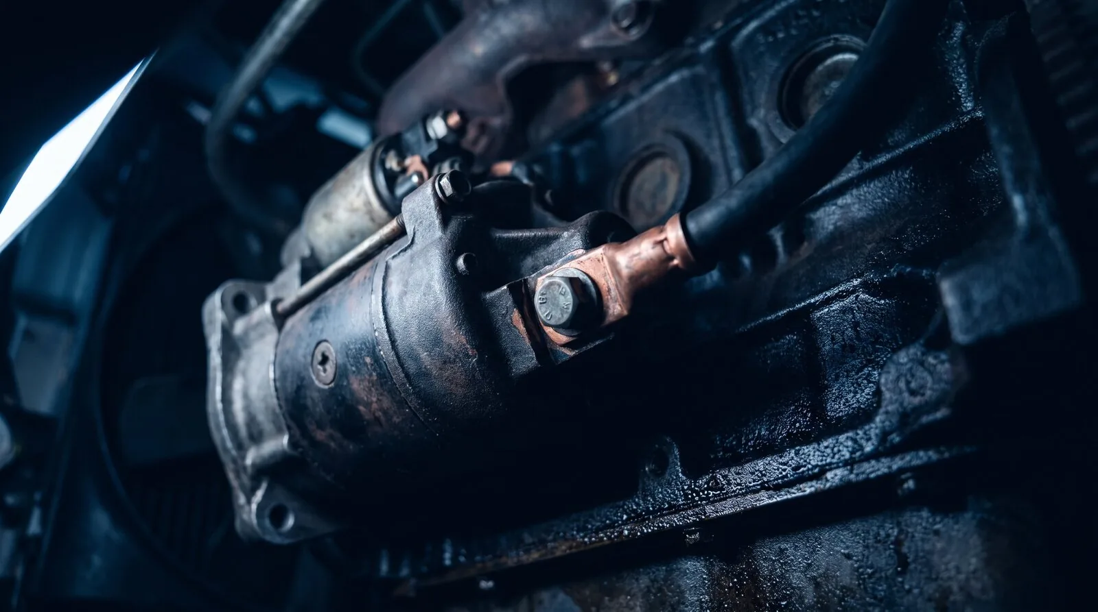 A car starter motor