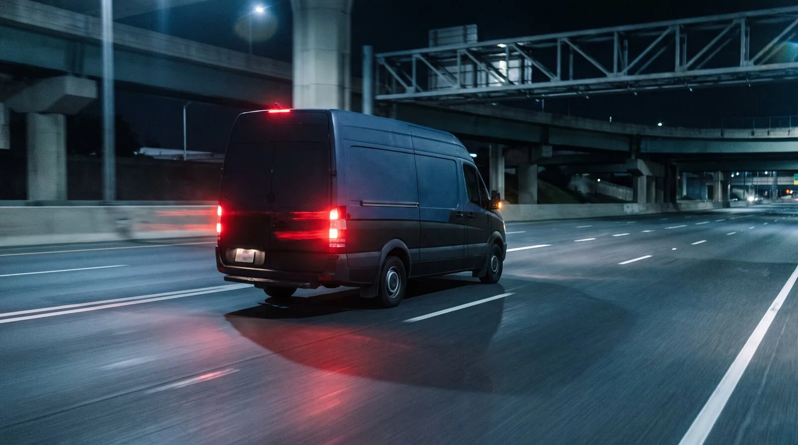 A service van on the highway